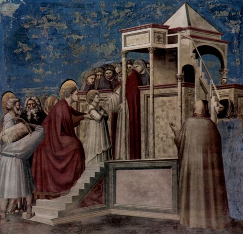 Giotto di Bondone: Fresken in der Arenakapelle in Padua, Szene: Prsentation Marias im Tempel