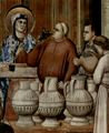 Giotto di Bondone: Fresken in der Arenakapelle in Padua, Szene: Hochzeit zu Kana, Detail