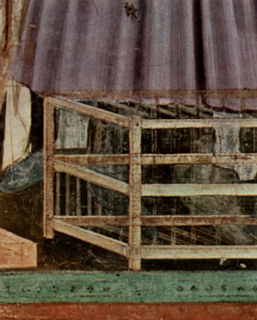 Giotto di Bondone: Fresken in der Arenakapelle in Padua, Szene: Die Vertreibung der Hndler aus dem Tempel, Detail: Passionssymbole