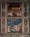 Giotto di Bondone: Fresken in der Arenakapelle in Padua, Übersicht über Wandgestaltung, obere Szene: Die Hochzeit zu Kana, untere Szene: Beweinung