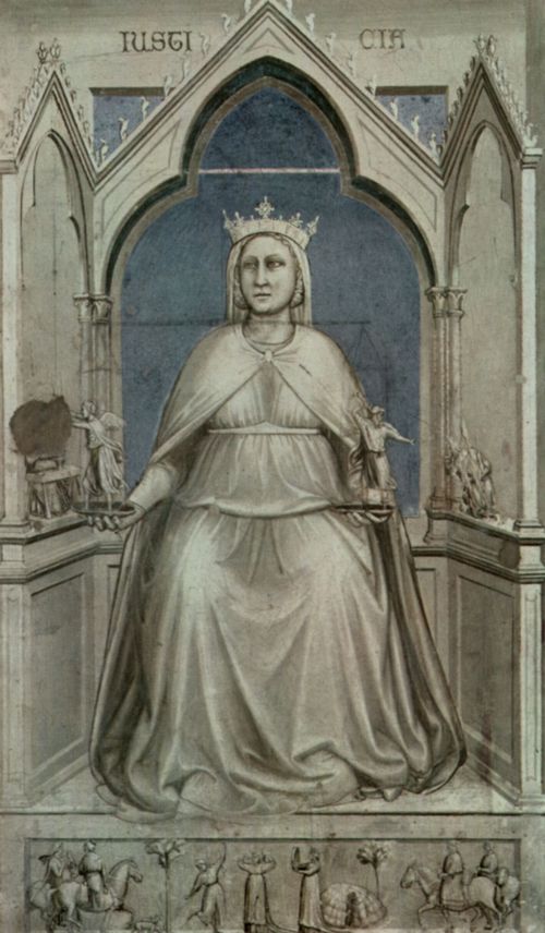 Giotto di Bondone: Fresken in der Arenakapelle in Padua, Allegorie der Gerechtigkeit (Justizia)