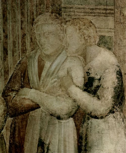 Giotto di Bondone: Fresken in der Peruzzi-Kapelle, Kirche Santa Croce in Florenz, Szene: Das Fest des Herodes, Detail