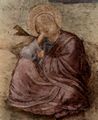 Giotto di Bondone: Fresken in der Peruzzi-Kapelle, Kirche Santa Croce in Florenz, Szene: Der Hl. Johannes, der Evangelist in Patmos, Detail