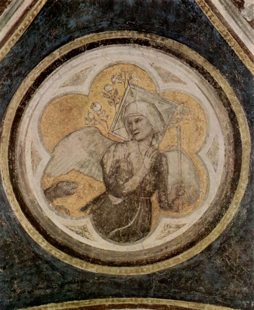 Giotto di Bondone: Fresken in der Bardi-Kapelle, Kirche Santa Croce in Florenz, Allegorie der Keuschheit