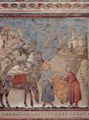 Giotto di Bondone: Fresken in der Kirche San Francesco in Assisi, Szene: Der Hl. Franziskus schenkt seinen Mantel einem verarmten Ritter