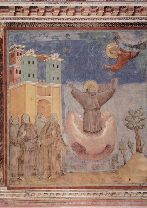Giotto di Bondone (und Werkstatt): Fresken in der Kirche San Francesco in Assisi, Szene: Die Extase des Hl. Franziskus