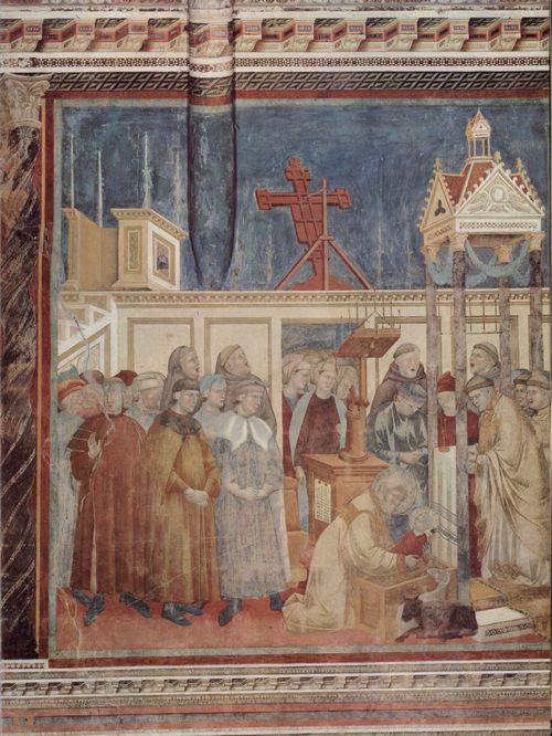 Giotto di Bondone (und Werkstatt): Fresken in der Kirche San Francesco in Assisi, Szene: Die Weihnachtsfeier im Walde von Greccio