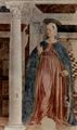 Piero della Francesca: Freskenzyklus der »Legende vom Heiligen Kreuz« im Chor von San Francesco in Arezzo, Szene: Jungfrau der Verkndigung