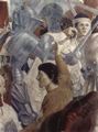 Piero della Francesca: Freskenzyklus der »Legende vom Heiligen Kreuz« im Chor von San Francesco in Arezzo, Szene: Niederlages des Perserknigs Chosroes gegen Heraklius, Detail: Krieger