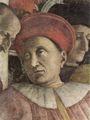 Mantegna, Andrea: Freskenzyklus in der Camera degli Sposi im Palazzo Duccale in Mantua, Szene: Der Hof der Gonzaga, Detail: Der Herzog Ludovicio Gonzaga