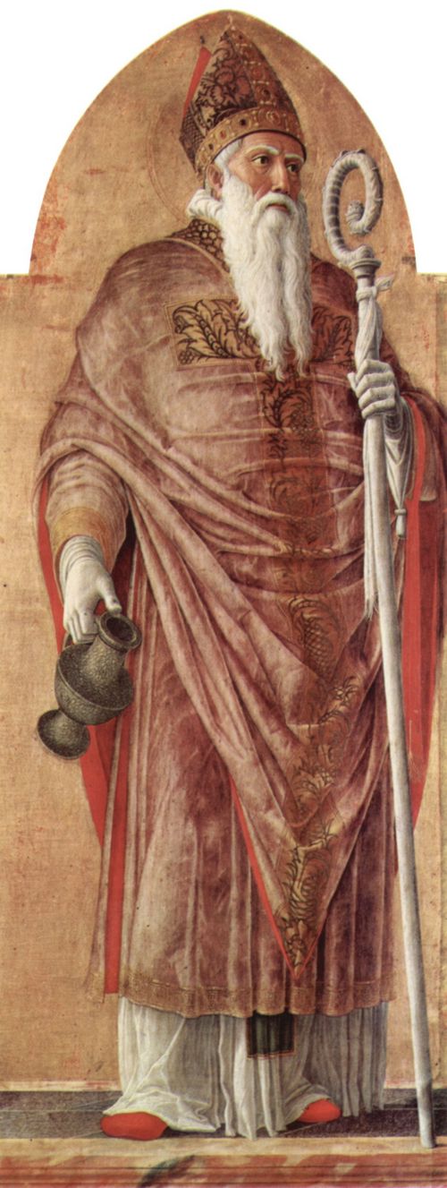 Mantegna, Andrea: Altarretabel des Hl. Lukas, Detail: Hl. Prosdozimus von Padua