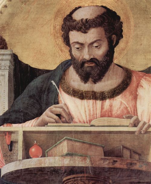 Mantegna, Andrea: Altarretabel des Hl. Lukas, Detail: Hl. Lukas