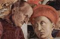 Mantegna, Andrea: Freskenzyklus in der Camera degli Sposi im Palazzo Duccale in Mantua, Szene: Der Hof der Gonzaga, Detail: Der Herzog Ludovicio Gonzaga im Gespräch mit dem Sekretär Marsilio Andreasi