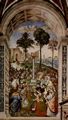 Pinturicchio: Freskenzyklus zu Leben und Taten des Enea Silvio Piccolomini, Papst Pius II. in der Dombibliothek zu Siena, Szene: E. S. Piccolomimi prsentiert Friedrich III. die Braut Eleonora von Portugal