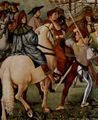 Pinturicchio: Dombibliothek zu Siena: Aufbruch zum Basler Konzil, Detail