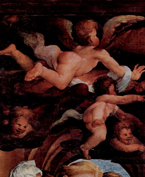Beccafumi, Domenico: Fresken im Oratorium des Hl. Benedikt in Siena, Szene: Marientod, Detail: Engel