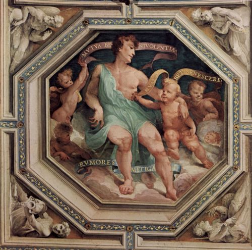 Beccafumi, Domenico: Allegorischer Freskenzyklus (Politische Tugenden) aus dem Plazzo Pubblico in Siena, Szene: Allegorie der Eintracht (Concordia)