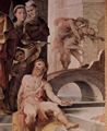 Beccafumi, Domenico: Allegorischer Freskenzyklus (Politische Tugenden) aus dem Plazzo Pubblico in Siena, Szene: Das Opfer des Seleukus von Lokris, Detail