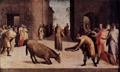 Beccafumi, Domenico: Hl. Antonius von Padua und das Eselwunder