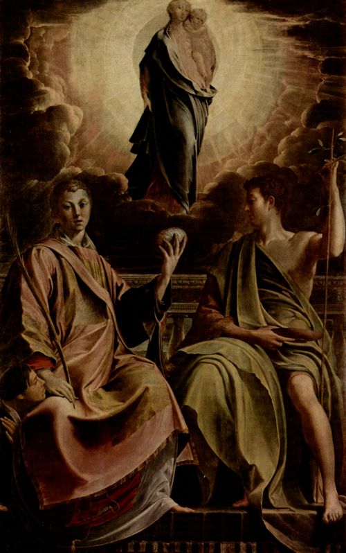 Parmigianino: Madonna mit dem Hl. Stephan und Johannes dem Tufer