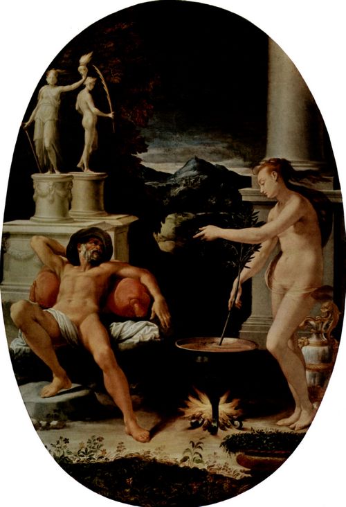 Macchietti, Girolamo: Medea und Jason, Oval