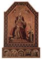 Martini, Simone: Der Hl. Ludwig von Toulouse krnt seinen Bruder Robert von Anjou zum Knig von Neapel, Predella: Szenen aus dem Leben des Heiligen