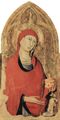Martini, Simone: Altarretabel von Orvieto, Szene: Maestets und Heilige, Detail: Hl. Maria Magdalena und der Stifter Trasmundo Monaldeschi, Bischof von Soana