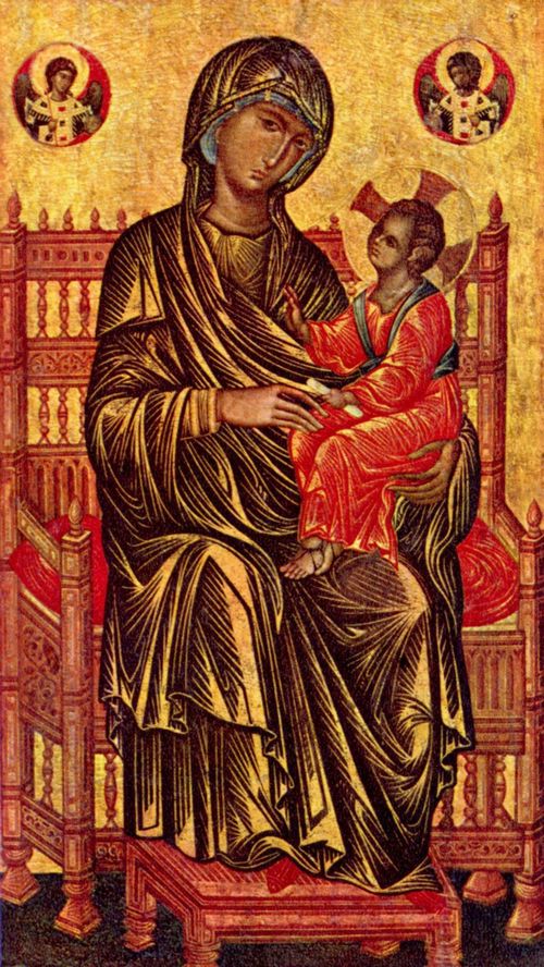 Italo-Byzantinischer Maler des 13. Jahrhunderts: Thronende Madonna