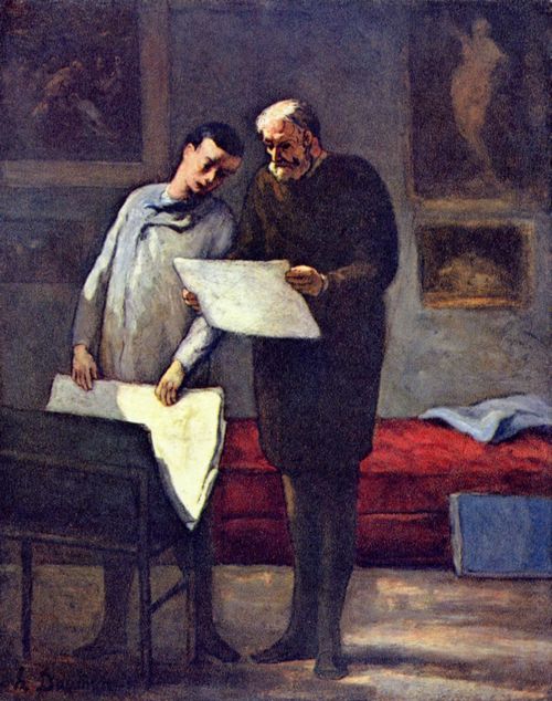 Daumier, Honor: Ein junger Knstler erhlt Ratschlge