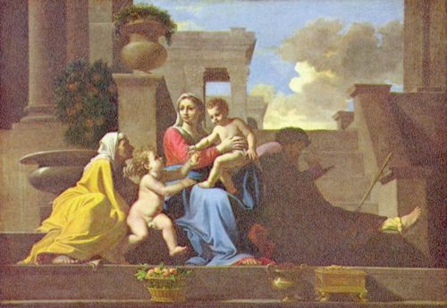 Poussin, Nicolas: Die Heilige Familie auf der Treppe