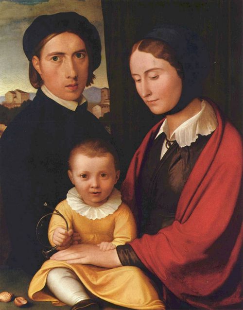 Overbeck, Johann Friedrich: Selbstportrt des Knstlers mit Frau und Sohn Alfons