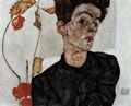 Schiele, Egon: Selbstportrt mit Lampionfrchten
