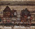 Schiele, Egon: Häuser mit Wäscheleinen oder Vorstadt