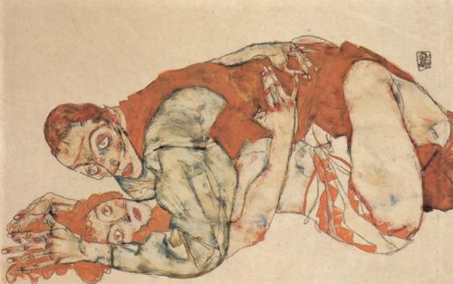 Schiele, Egon: Liebesakt, Studie