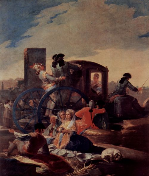 Goya y Lucientes, Francisco de: Entwrfe fr die Wandteppiche zur Ausschmckung der Knigl. Palste El Pardo und El Escorial, Szene: Der Geschirrverkufer