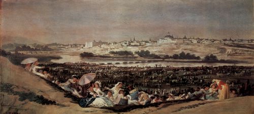 Goya y Lucientes, Francisco de: Entwrfe fr die Wandteppiche zur Ausschmckung der Knigl. Palste El Pardo und El Escorial, Szene: Volksfest am San-Isidro-Tag