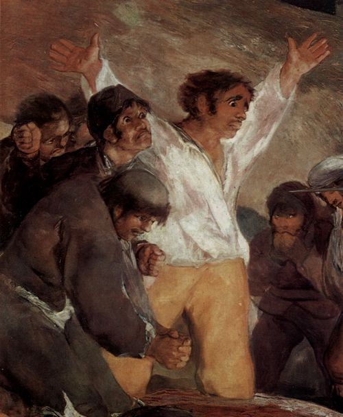 Goya y Lucientes, Francisco de: Erschieung der Aufstndischen am 3. Mai 1808 in Madrid, Detail