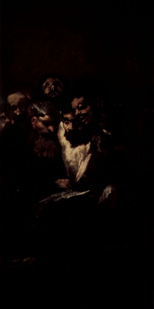 Goya y Lucientes, Francisco de: Serie der »Pinturas negras«, Szene: Lesende Mnner