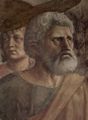 Masaccio: Szenen aus dem Leben Petri, Szene: Der Zinsgroschen, Detail: Kopf des Petrus