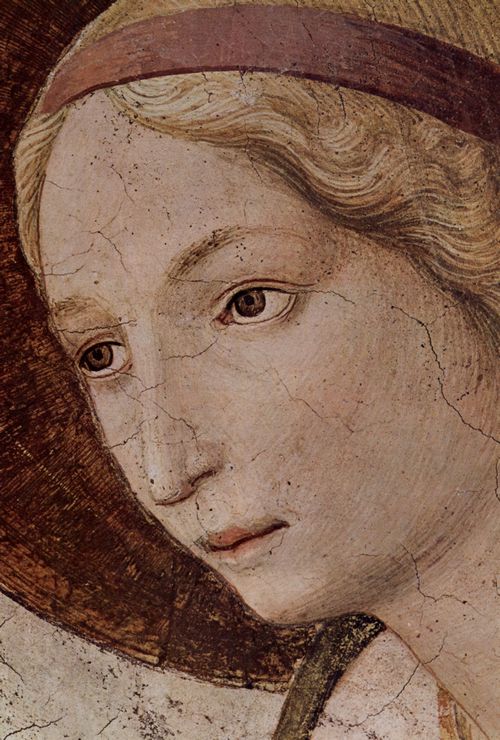 Angelico, Fra: Freskenzyklus im Dominikanerkloster San Marco in Florenz, Szene: Verkndigung, Detail: Gesicht der Maria