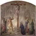 Angelico, Fra: Freskenzyklus im Dominikanerkloster San Marco in Florenz, Szene: Kreuzigung mit Lanzenstich des Schächers Longinus