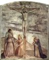 Angelico, Fra: Freskenzyklus im Dominikanerkloster San Marco in Florenz, Szene: Kreuzigung mit trauernden Hl. Dominikus