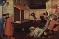 Angelico, Fra: Tabernakel der Flachsweber-Zunft von Florenz, rechte Predellatafel, Szene: Martyrium des Hl. Markus