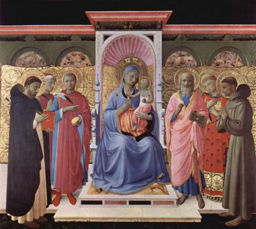 Angelico, Fra: Thronende Maria mit dem Kind und Heiligen