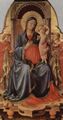 Angelico, Fra: Maria mit dem Kind und Engeln, Haupttafel eines Triptychons mit zwei Heiligen je Flgel, Predellatafeln zum Leben des Hl. Dominikus und Giebelszenen