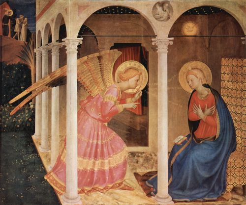 Angelico, Fra: Haupttafel des Altarretabels zum Leben Marias, Szene: Die Verkndigung
