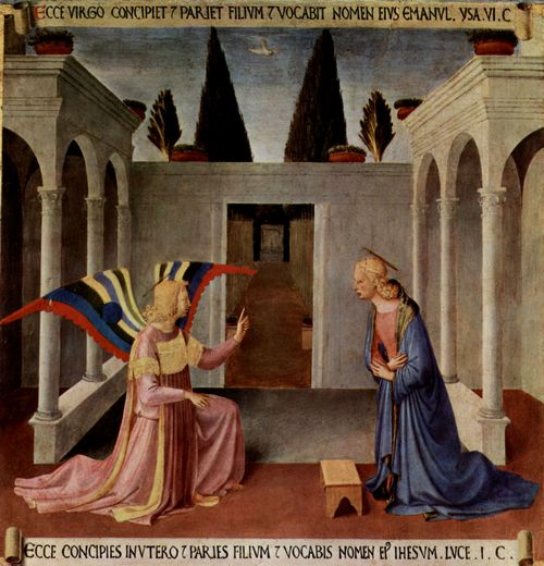Angelico, Fra: Bildzyklus zu Szenen aus dem Leben Christi fr einen Schrank zur Aufbewahrung von Silbergeschirr, Szene: Verkndigung