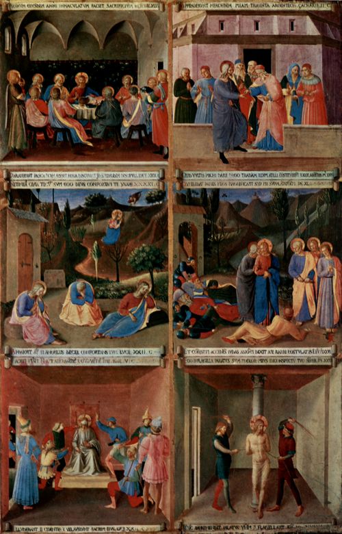 Angelico, Fra: Bildzyklus zu Szenen aus dem Leben Christi fr einen Schrank zur Aufbewahrung von Silbergeschirr, Szenenfolge