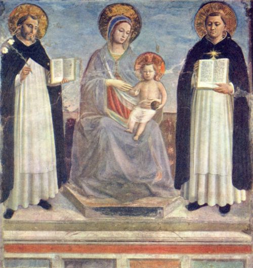 Angelico, Fra: Maria mit den Heiligen Dominikus und Thomas