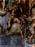 Michelangelo Buonarroti: Sixtinische Kapelle, Altarwand, Das Jüngste Gericht, Detail: Märtyrer mit Menschenhaut, in der ein Selbstporträt Michelangelos vermutet wird